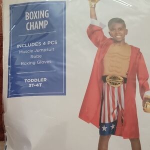 Boxing Champ Kids Costume - Red, Blue, Gold